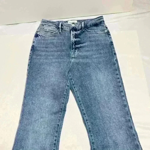 FRAME Blue High Waisted Light Wash Flare Jeans Womens Size 26 - Picture 11 of 16